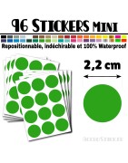 96 Ronds 2,2 cm - Stickers mini gommettes