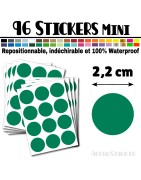 96 Ronds 2,2 cm - Stickers mini gommettes