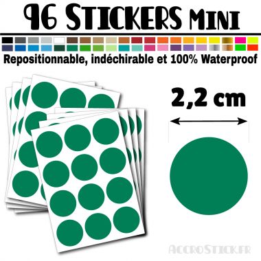 96 Ronds 2,2 cm - Stickers mini gommettes
