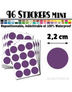 96 Ronds 2,2 cm - Stickers mini gommettes