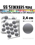 88 Ronds 2,4 cm - Stickers mini gommettes