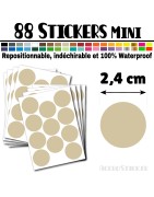 88 Ronds 2,4 cm - Stickers mini gommettes