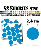 88 Ronds 2,4 cm - Stickers mini gommettes