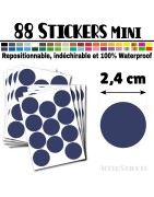 88 Ronds 2,4 cm - Stickers mini gommettes