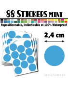 88 Ronds 2,4 cm - Stickers mini gommettes