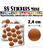 88 Ronds 2,4 cm - Stickers mini gommettes