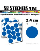 88 Ronds 2,4 cm - Stickers mini gommettes