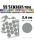 88 Ronds 2,4 cm - Stickers mini gommettes