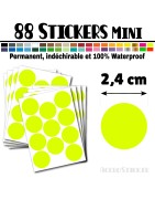 88 Ronds 2,4 cm - Stickers mini gommettes