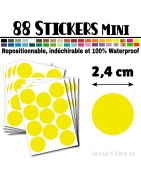 88 Ronds 2,4 cm - Stickers mini gommettes