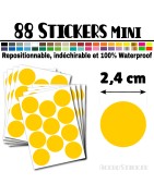 88 Ronds 2,4 cm - Stickers mini gommettes