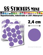 88 Ronds 2,4 cm - Stickers mini gommettes