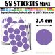 88 Ronds 2,4 cm - Stickers mini gommettes