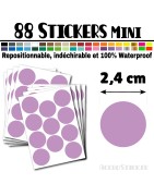 88 Ronds 2,4 cm - Stickers mini gommettes