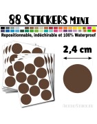 88 Ronds 2,4 cm - Stickers mini gommettes