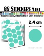 88 Ronds 2,4 cm - Stickers mini gommettes