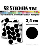88 Ronds 2,4 cm - Stickers mini gommettes