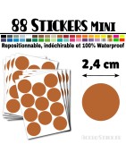 88 Ronds 2,4 cm - Stickers mini gommettes
