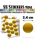 88 Ronds 2,4 cm - Stickers mini gommettes
