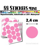 88 Ronds 2,4 cm - Stickers mini gommettes