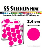 88 Ronds 2,4 cm - Stickers mini gommettes