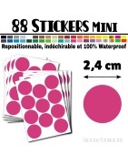 88 Ronds 2,4 cm - Stickers mini gommettes