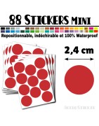 88 Ronds 2,4 cm - Stickers mini gommettes
