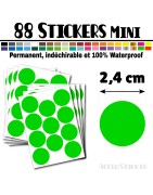 88 Ronds 2,4 cm - Stickers mini gommettes