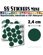 88 Ronds 2,4 cm - Stickers mini gommettes