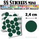 88 Ronds 2,4 cm - Stickers mini gommettes