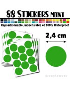 88 Ronds 2,4 cm - Stickers mini gommettes