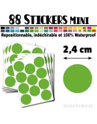 88 Ronds 2,4 cm - Stickers mini gommettes