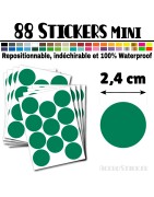 88 Ronds 2,4 cm - Stickers mini gommettes