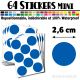 64 Ronds 2,6 cm - Stickers mini gommettes