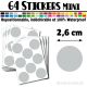 64 Ronds 2,6 cm - Stickers mini gommettes