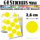 64 Ronds 2,6 cm - Stickers mini gommettes