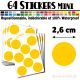 64 Ronds 2,6 cm - Stickers mini gommettes
