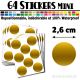 64 Ronds 2,6 cm - Stickers mini gommettes