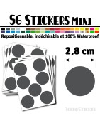 56 Ronds 2,8 cm - Stickers mini gommettes