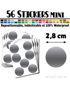 56 Ronds 2,8 cm - Stickers mini gommettes