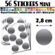 56 Ronds 2,8 cm - Stickers mini gommettes