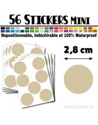 56 Ronds 2,8 cm - Stickers mini gommettes