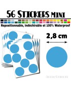 56 Ronds 2,8 cm - Stickers mini gommettes
