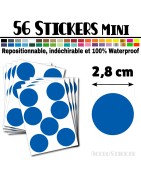 56 Ronds 2,8 cm - Stickers mini gommettes