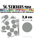 56 Ronds 2,8 cm - Stickers mini gommettes