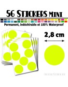 56 Ronds 2,8 cm - Stickers mini gommettes