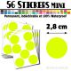 56 Ronds 2,8 cm - Stickers mini gommettes