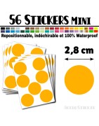 56 Ronds 2,8 cm - Stickers mini gommettes