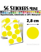 56 Ronds 2,8 cm - Stickers mini gommettes