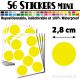56 Ronds 2,8 cm - Stickers mini gommettes